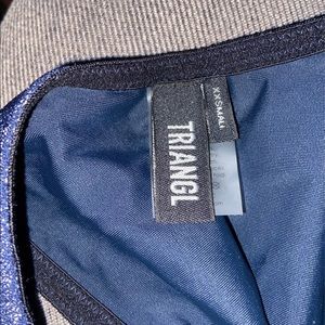 Navy sparkle triangl bottoms ONLY